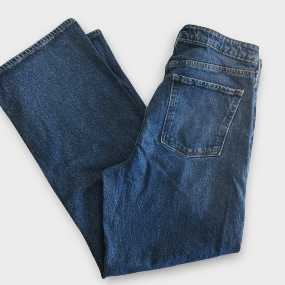 Old Navy Wide Leg Jeans Womens Sz 12 Extra High Rise Sky Hi Denim Blue Classic - Picture 2 of 9